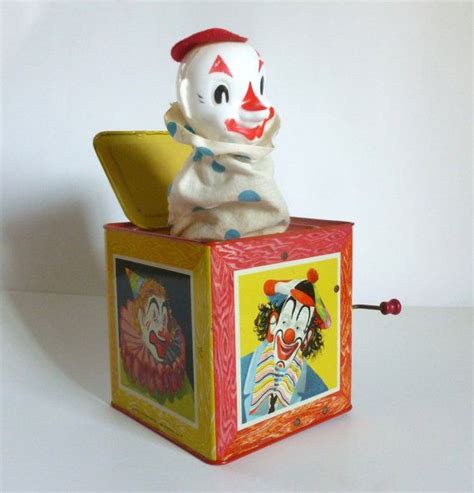 metal jack in the box toy|1950s jack in the box.